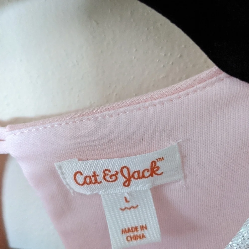 Cat & Jack pink‎ tull sleeveless dress L
